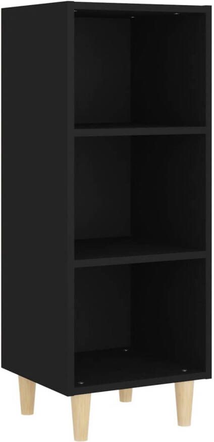 The Living Store Dressoir Meubel 34.5x32.5x90 cm Zwart