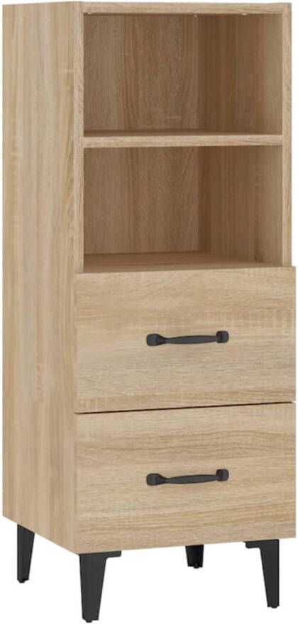 The Living Store Dressoir Meubel 34.5x34x90 cm Sonoma eiken