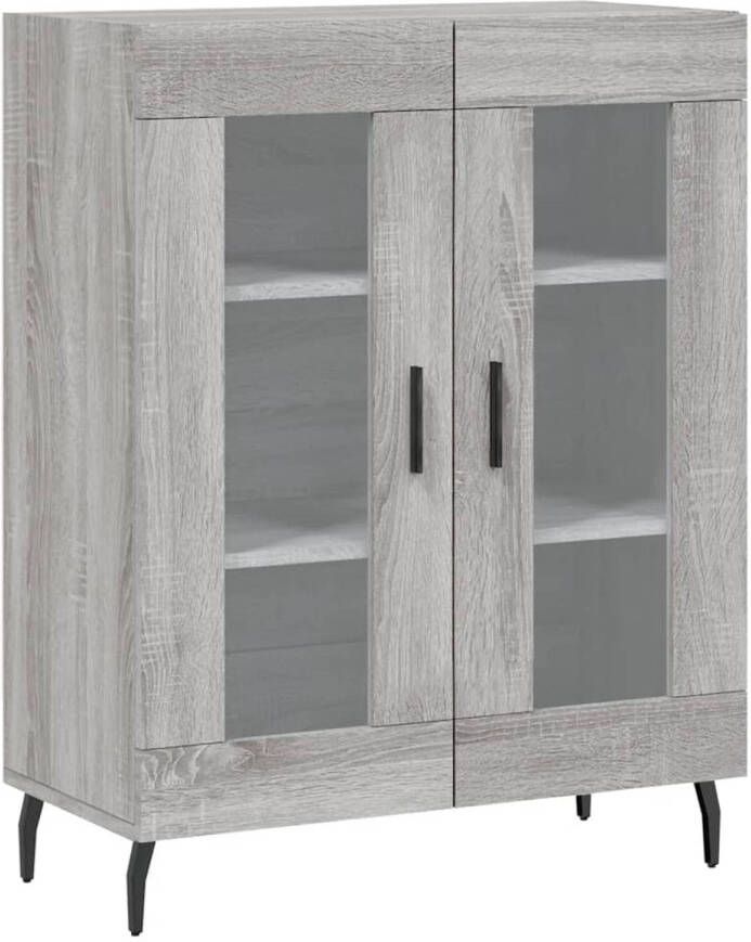 The Living Store Dressoir Meubel 69.5 x 34 x 90 cm Grijs Sonoma Eiken