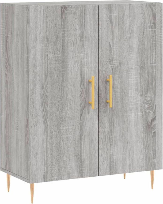 The Living Store Dressoir Meubel 69.5 x 34 x 90 cm Grijs Sonoma Eiken