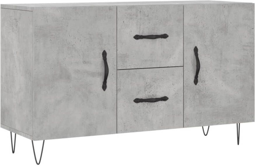 The Living Store Dressoir Meubelen 100 x 36 x 60 cm Betongrijs