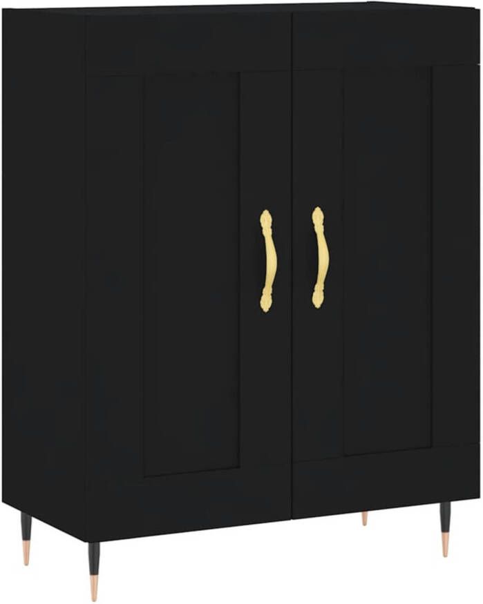 The Living Store Dressoir Meubels 69.5 x 34 x 90 cm Zwart