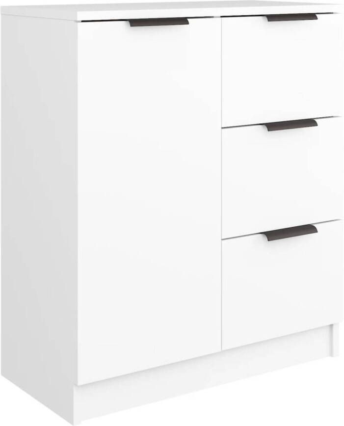 The Living Store Dressoir Minimalistisch Bijzetkast 60 x 30 x 70 cm Wit hout