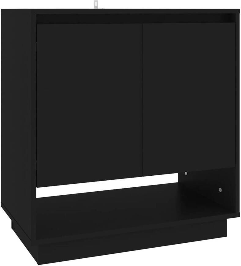 The Living Store Dressoir Minimalistisch Bijzetkast 70x41x75 cm Zwart spaanplaat