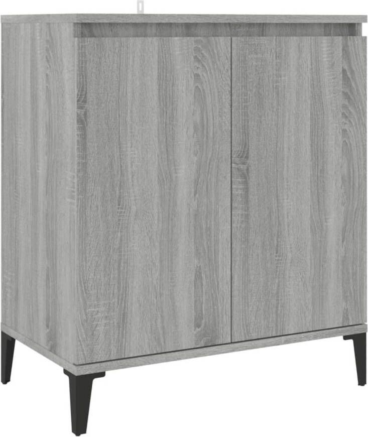 The Living Store Dressoir Minimalistisch Grijs Sonoma Eiken 60 x 35 x 70 cm Bewerkt hout