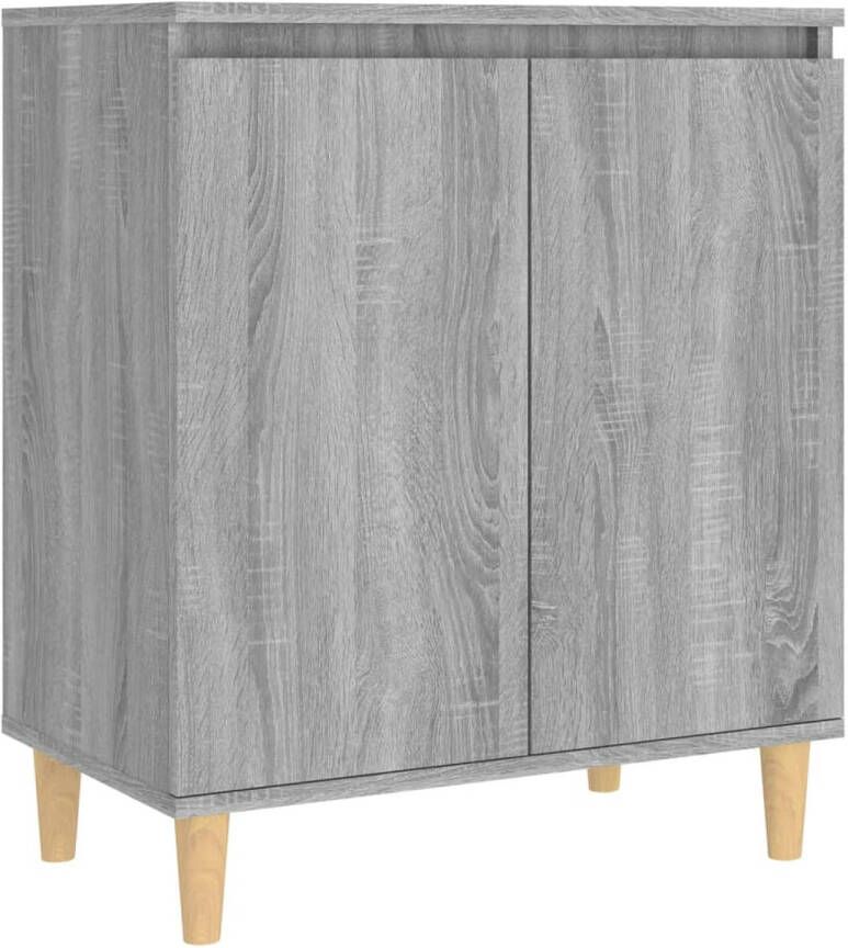 The Living Store Dressoir Minimalistisch Grijs Sonoma Eiken 60 x 35 x 70 cm Opbergruimte Multifunctioneel