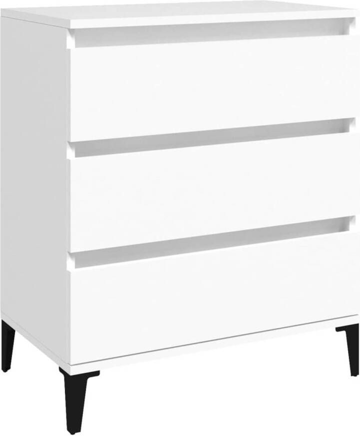 The Living Store Dressoir Minimalistisch Kast 60 x 35 x 70 cm Wit