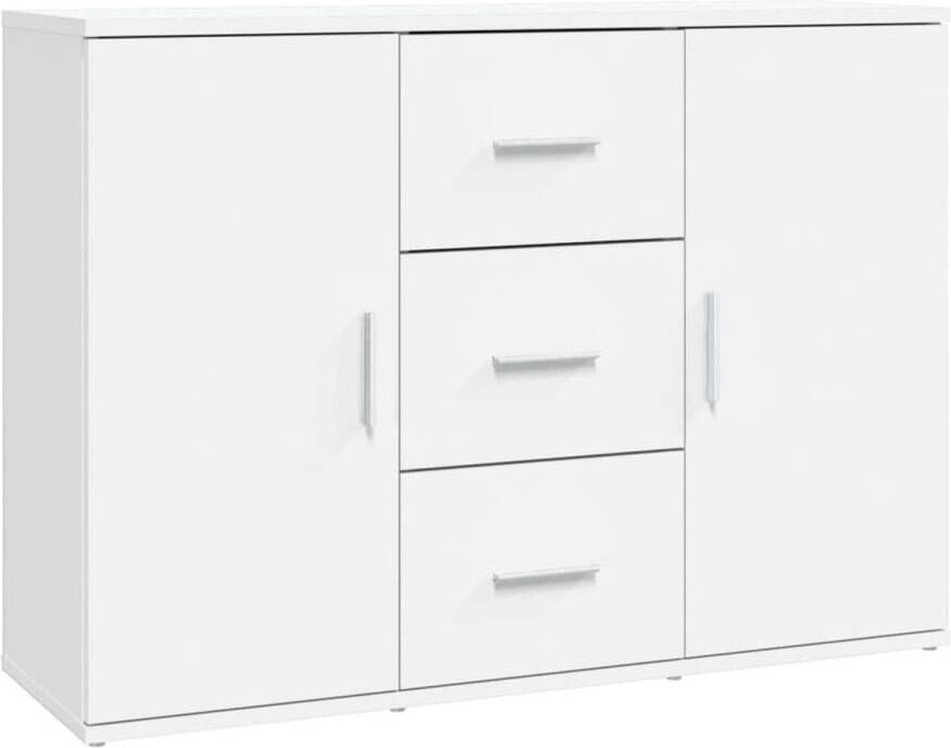 The Living Store Dressoir Minimalistisch Meubelen 91 x 29.5 x 65 cm Wit