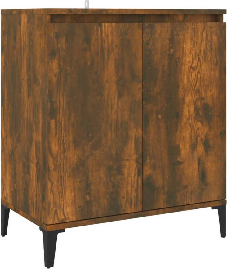 The Living Store Dressoir Minimalistisch Meubelen Afmeting- 60 x 35 x 70 cm Ken- Gerookt eiken