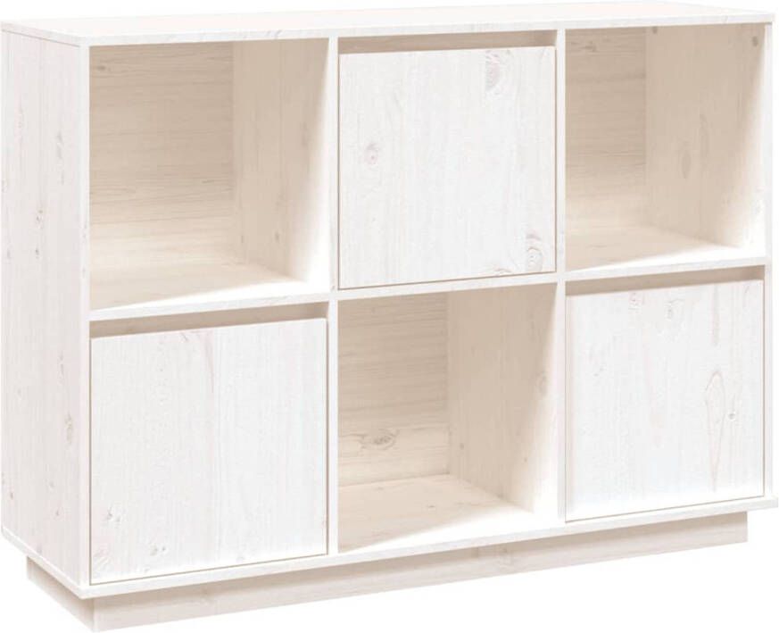 The Living Store Dressoir Modern Bijzetkast 110.5 x 35 x 80 cm Massief grenenhout