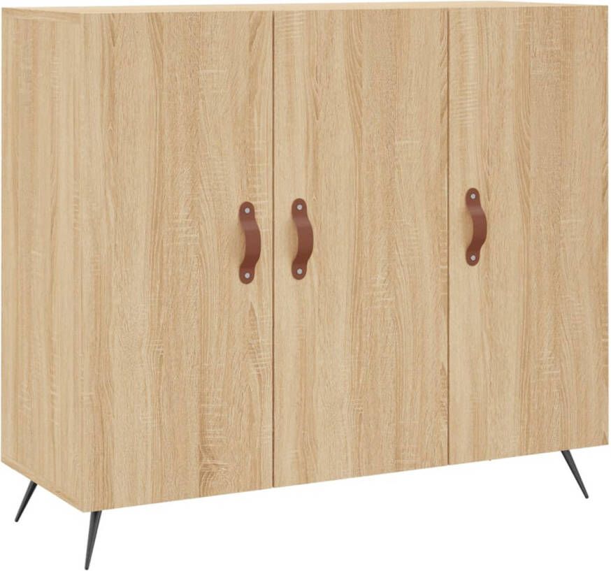 The Living Store Dressoir Modern Dressoir 90x34x80 cm Sonoma Eiken