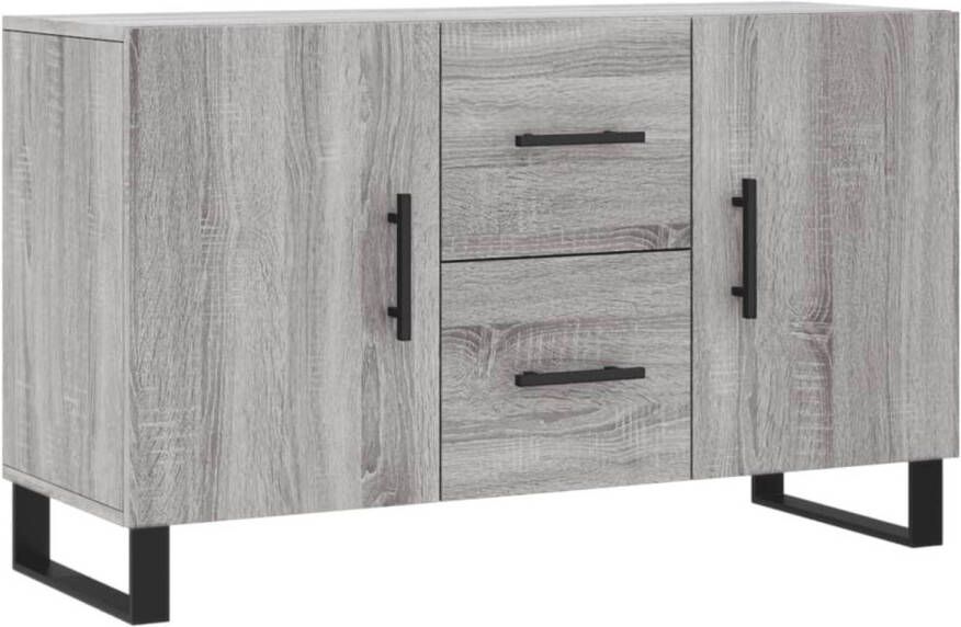 The Living Store Dressoir Modern Grijs Sonoma Eiken 100 x 36 x 60 cm