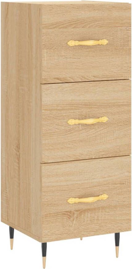 The Living Store Dressoir Modern Meubel 34.5 x 34 x 90 cm Sonoma Eiken