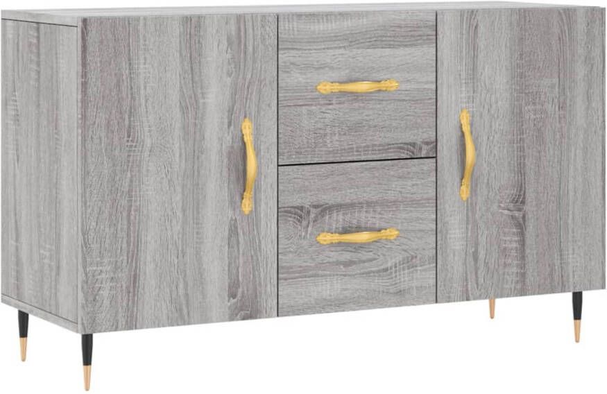 The Living Store Dressoir Modern Meubelen 100 x 36 x 60 cm Grijs Sonoma Eiken