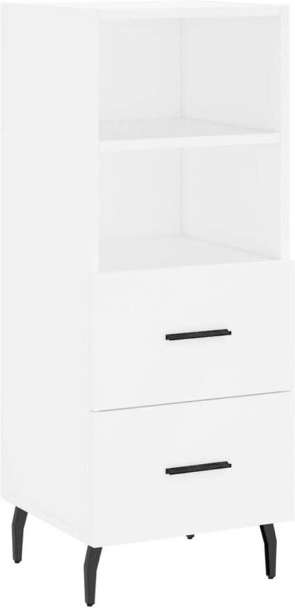 The Living Store Dressoir Modern Meubelen 34.5 x 34 x 90 cm Kleur- Wit