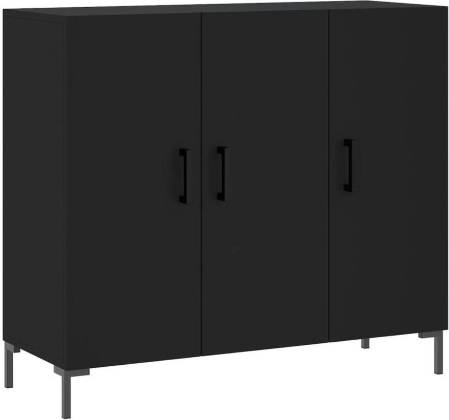 The Living Store Dressoir Modern Opbergkast 90 x 34 x 80 cm Zwart