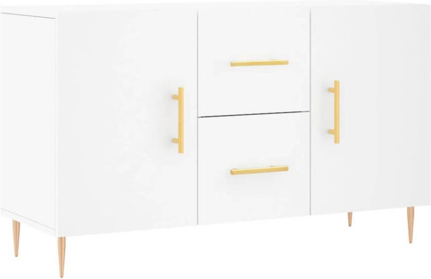 The Living Store Dressoir Modern Wit 100 x 36 x 60 cm Duurzaam bewerkt hout en metaal