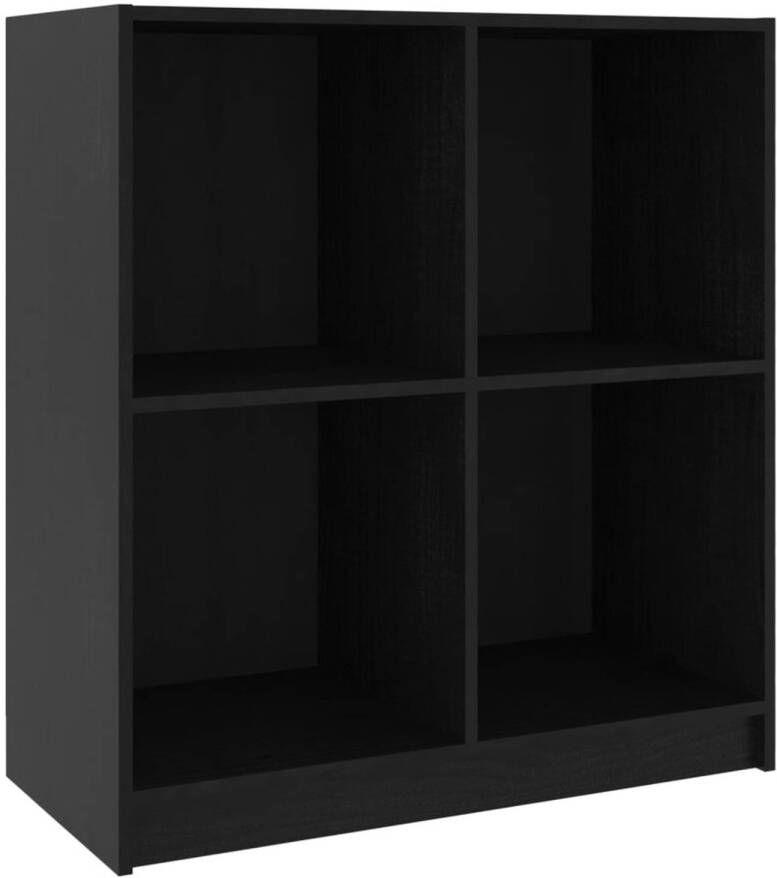 The Living Store Dressoir Modern Zwart 70x33x76 cm Massief grenenhout