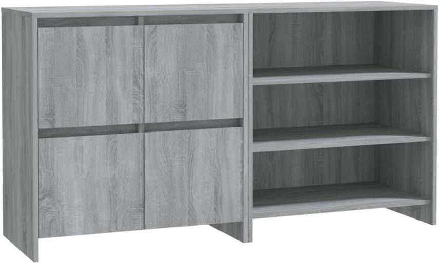 The Living Store Dressoir naam Dressoir 70 x 40.5 x 75 cm Grijs Sonoma Eiken Bewerkt hout