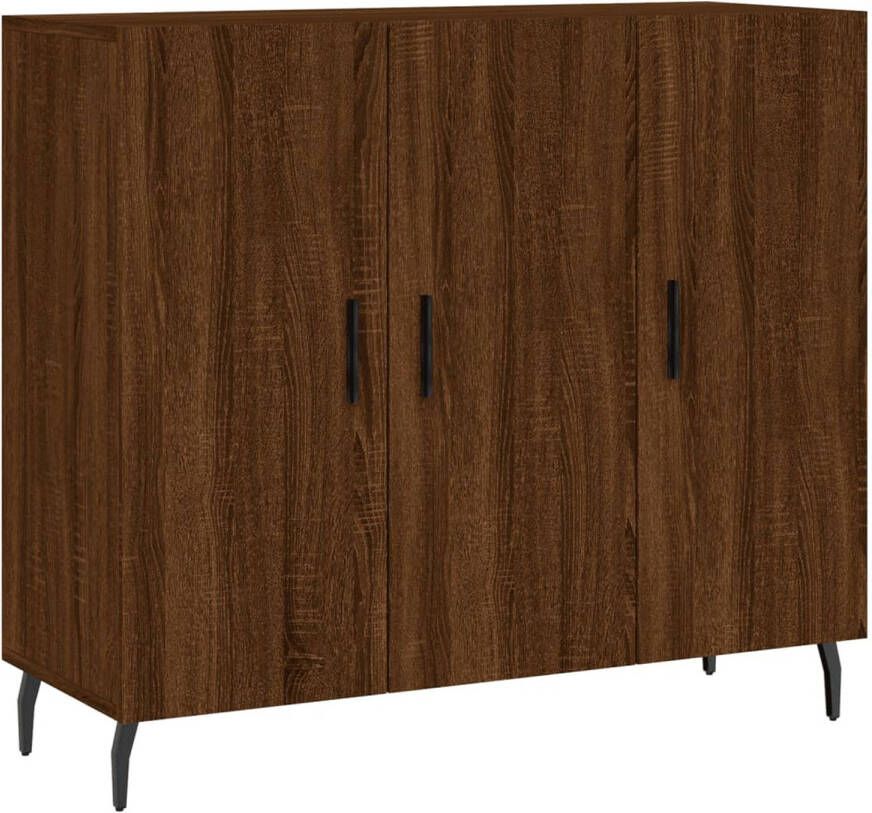 The Living Store Dressoir naam Meubelen 90x34x80 cm Bruineiken