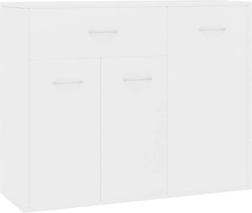 The Living Store Dressoir Nordic Wit 88 x 30 x 70 cm Minimalistisch design