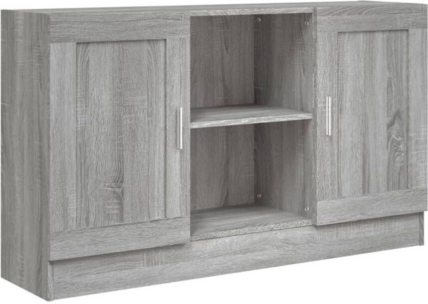 The Living Store Dressoir Nova Kast 120x30.5x70 cm Grijs Sonoma Eiken