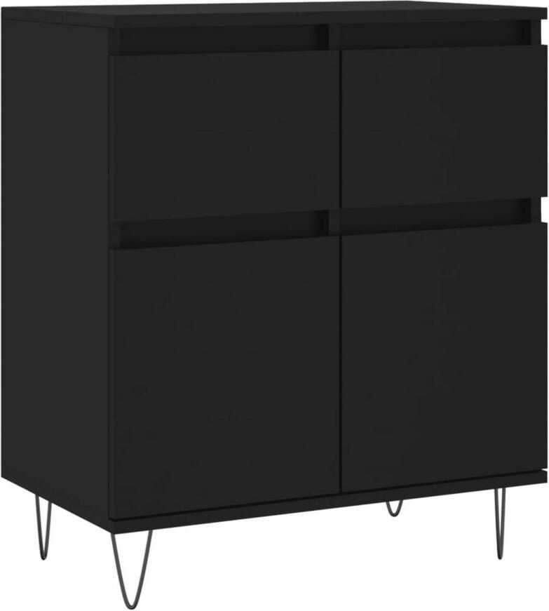 The Living Store Dressoir Opbergkast 60 x 35 x 70 cm Zwart