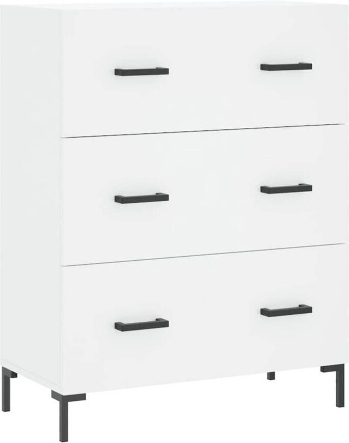 The Living Store Dressoir Opbergkast 69.5 x 34 x 90 cm Wit