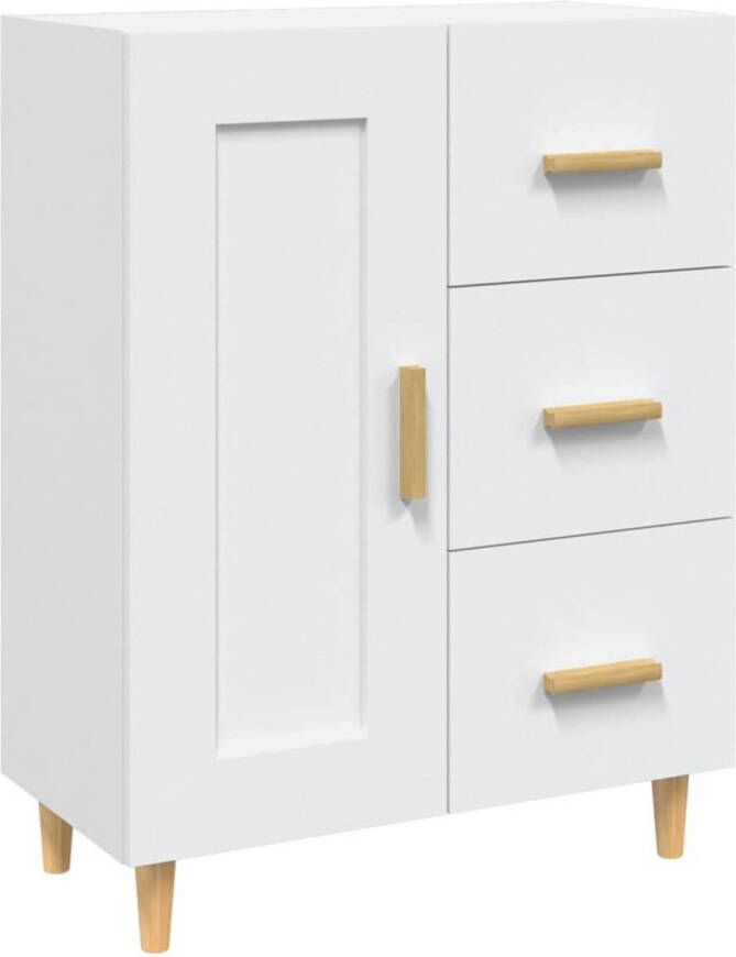 The Living Store Dressoir Opbergkast Wit 69.5 x 34 x 90 cm Hoogwaardig materiaal