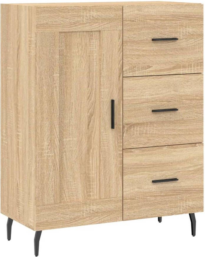 The Living Store Dressoir Open Uitzicht Sonoma Eiken 69.5 x 34 x 90 cm