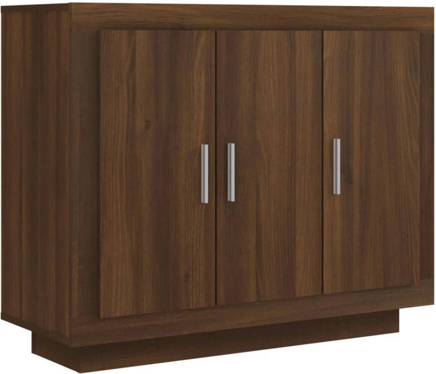 The Living Store Dressoir Praktisch Bruineiken 92 x 35 x 75 cm (B x D x H) Bewerkt hout