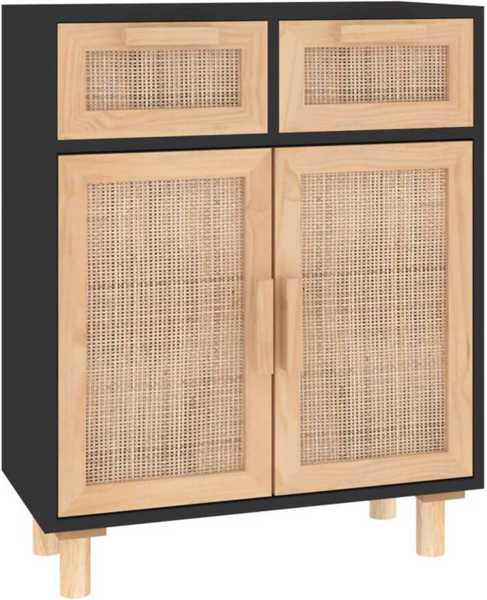 The Living Store Dressoir Praktisch Kast 60 x 30 x 75 cm Zwart