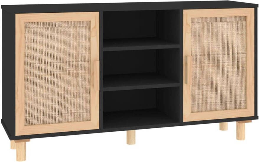 The Living Store Dressoir Praktisch Meubel Afmeting- 105 x 30 x 60 cm Ken- Duurzaam zwart dressoir