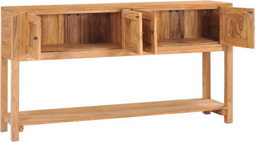 The Living Store Dressoir Retro Massief Teakhout 140 x 30 x 75 cm 4 deuren