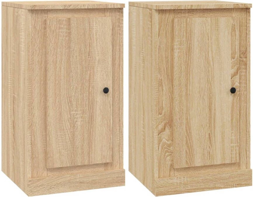 The Living Store Dressoir s Dressoirs 37.5 x 35.5 x 67.5 cm Sonoma eiken Set van 2