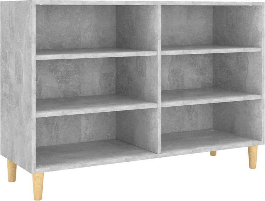 The Living Store Dressoir Scandinavische Stijl 103.5 x 35 x 70 cm Betongrijs