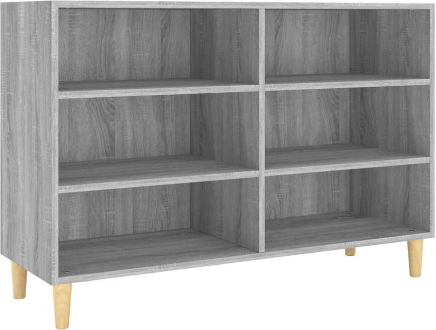 The Living Store Dressoir Scandinavische Stijl 103.5 x 35 x 70 cm Grijs Sonoma Eiken