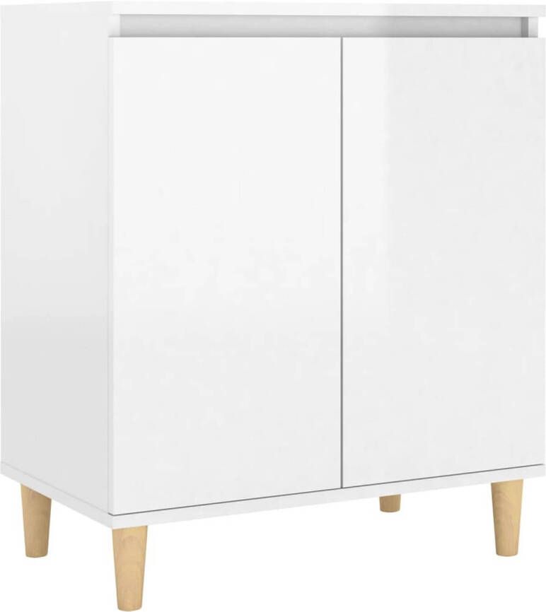 The Living Store Dressoir Scandinavische Stijl 60 x 35 x 70 cm Hoogglans Wit