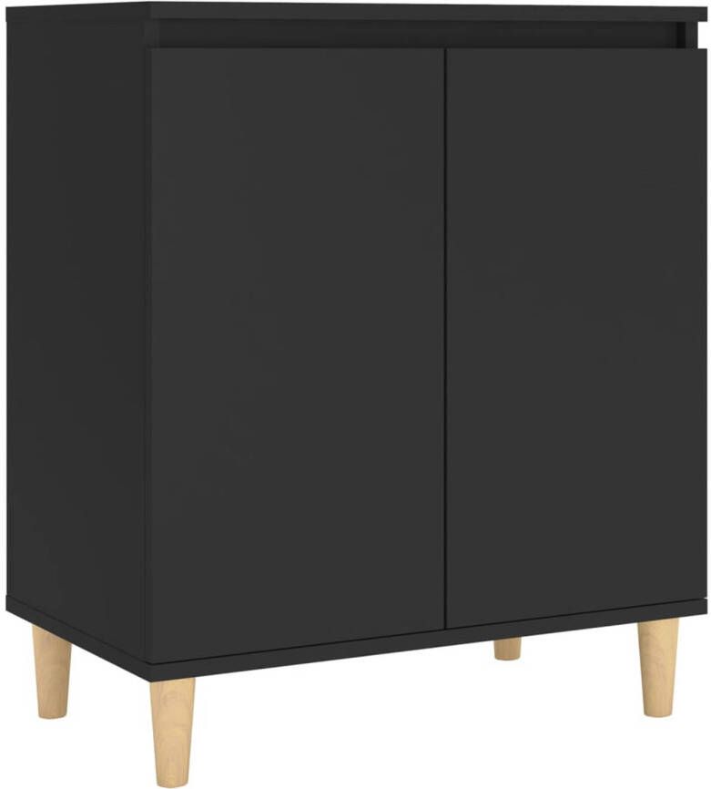 The Living Store Dressoir Scandinavische Stijl 60 x 35 x 70 cm Zwart Met 4 Poten