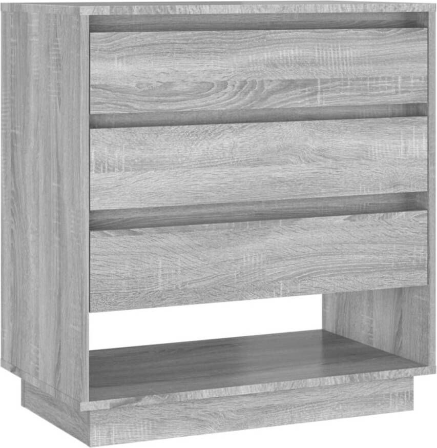 The Living Store Dressoir Simplistisch Meubelen 70 x 41 x 75 cm Grijs Sonoma Eiken