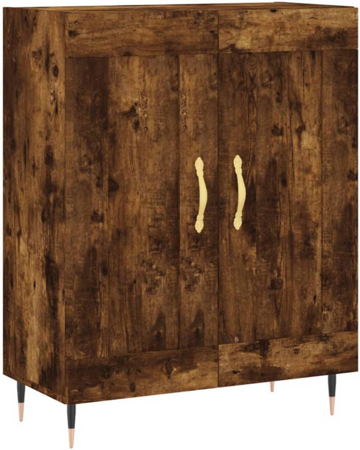 The Living Store Dressoir Smoked Oak 69.5 x 34 x 90 cm Duurzaam bewerkt hout