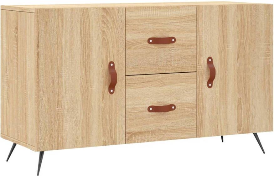 The Living Store Dressoir Sonoma Eiken 100 x 36 x 60 cm Duurzaam Hout en Metaal