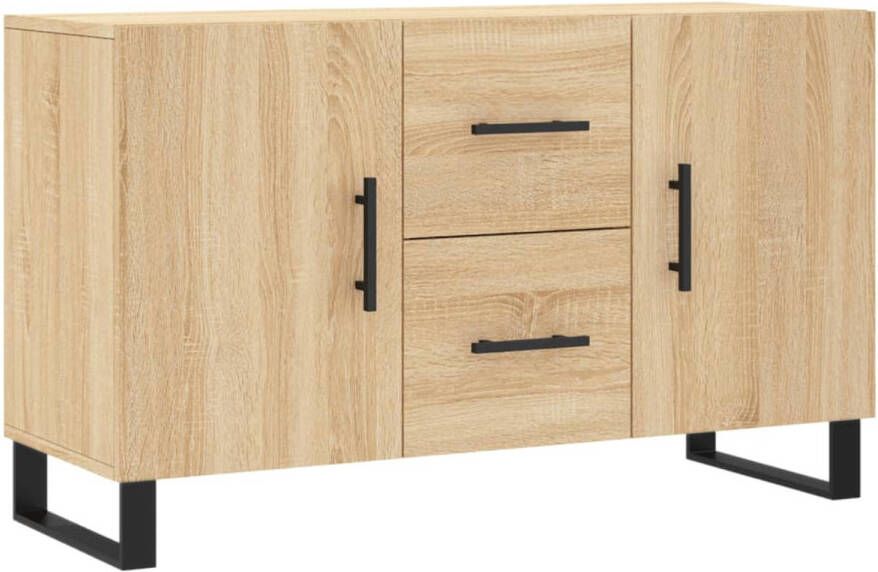 The Living Store Dressoir Sonoma Eiken 100 x 36 x 60 cm Duurzaam Hout Metaal