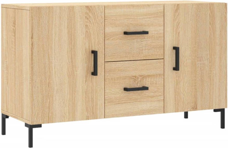 The Living Store Dressoir Sonoma Eiken 100 x 36 x 60 cm Metalen Poten