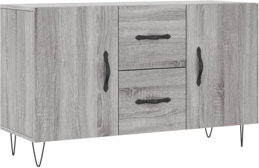 The Living Store Dressoir Sonoma Eiken 100 x 36 x 60 cm Metalen Poten