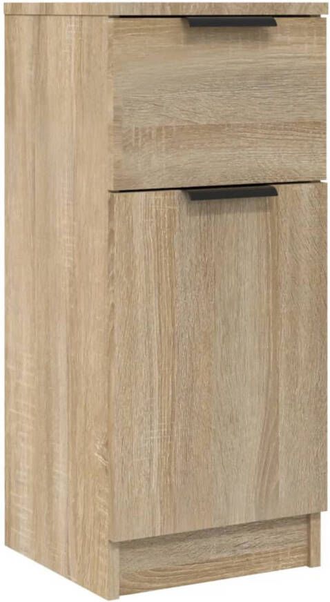 The Living Store Dressoir Sonoma Eiken 30 x 30 x 70 cm Bewerkt Hout