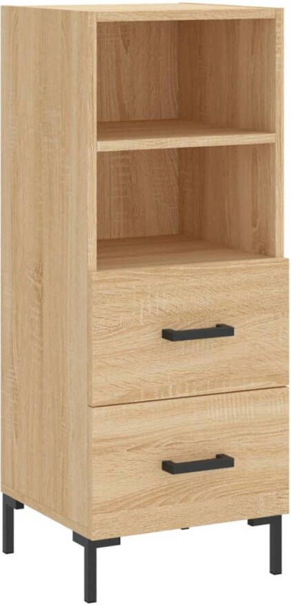 The Living Store Dressoir Sonoma eiken 34.5 x 34 x 90 cm Duurzaam hout metaal