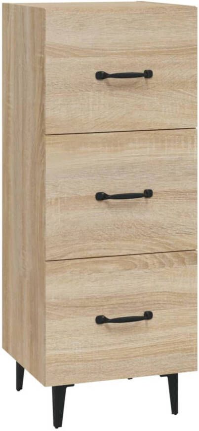 The Living Store Dressoir Sonoma Eiken 34.5 x 34 x 90 cm hoge kwaliteit bewerkt hout voldoende opbergruimte