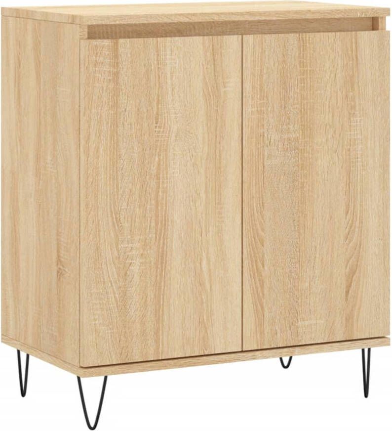 The Living Store Dressoir Sonoma Eiken 60 x 35 x 70 cm Met IJzeren Poten