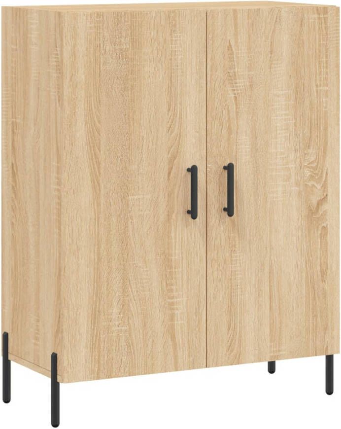 The Living Store Dressoir Sonoma Eiken 69.5 x 34 x 90 cm Bewerkt Hout en Metaal